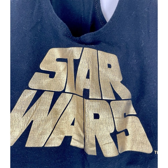 Star Wars Lucasfilm‎ Ltd. Stretch Tank Top Women's Black and Gold Size S - Picture 2 of 4